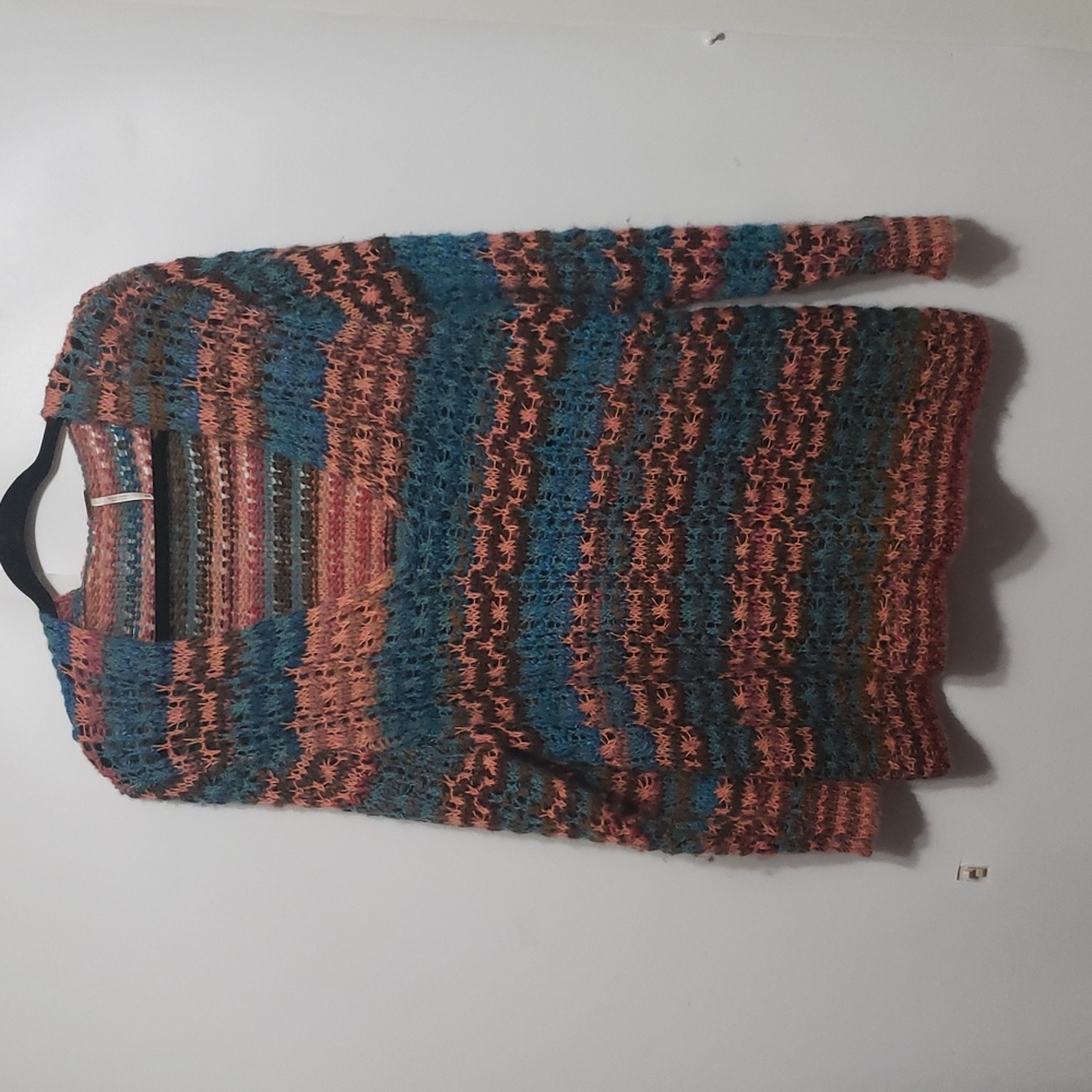 Free People Spell On You Crochet Wool Blend Sweater/Tunic